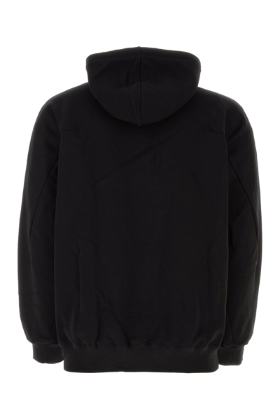 Doublet Motif-embroidered Cotton Hoodie In Black
