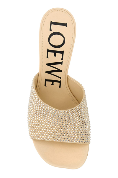 Loewe Sabot Petal In Pelle Scamosciata Beige  Donna