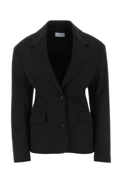 Off-white Off White Black Stretch Wool Blazer