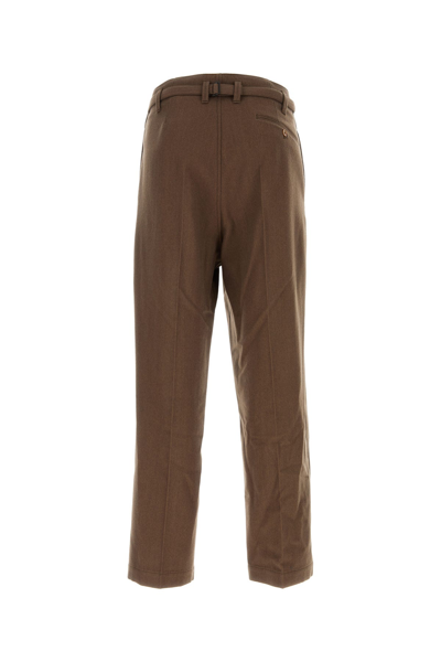 Lemaire Pantalone In Misto Lana Marrone Uomo