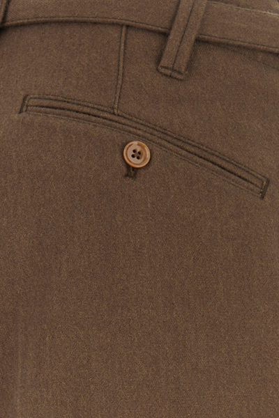 Lemaire Pantalone In Misto Lana Marrone Uomo