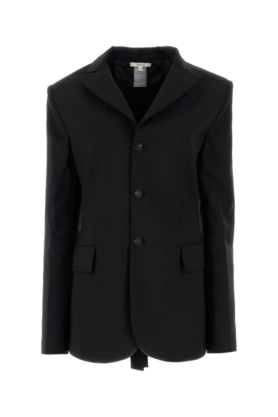 Shop Nensi Dojaka Black Stretch Wool Blazer