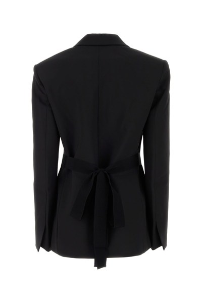 Nensi Dojaka Giacca In Lana Stretch Nera  Donna