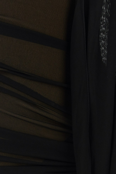 Dion Lee Abito Monospalla In Misto Viscosa Nera Donna