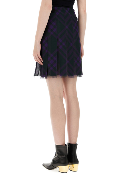 Burberry Check Print Kilt With Belted Detail