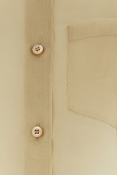 Prada Sand Silk Shirt In Neutral