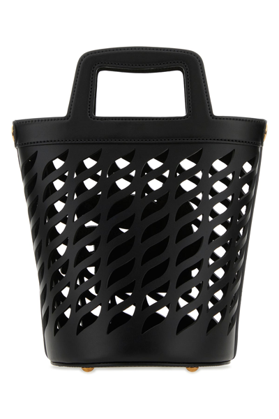 Etro Woman Black Leather Bucket Bag