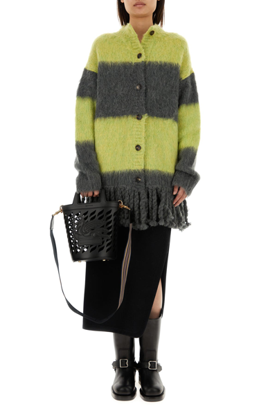 Etro Woman Black Leather Bucket Bag