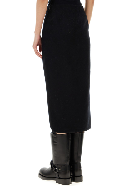 Ann Demeulemeester Felted Skirt With Velvet Texture And Asymmetric Hem