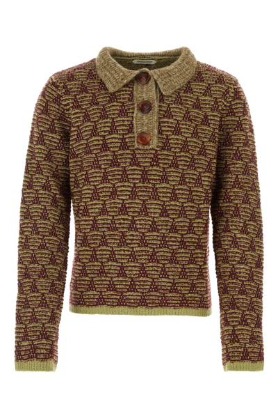 Namacheko Red Swey Knitted Polo Shirt