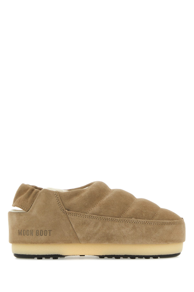 Moon Boot Suede Round Toe Slip-ons