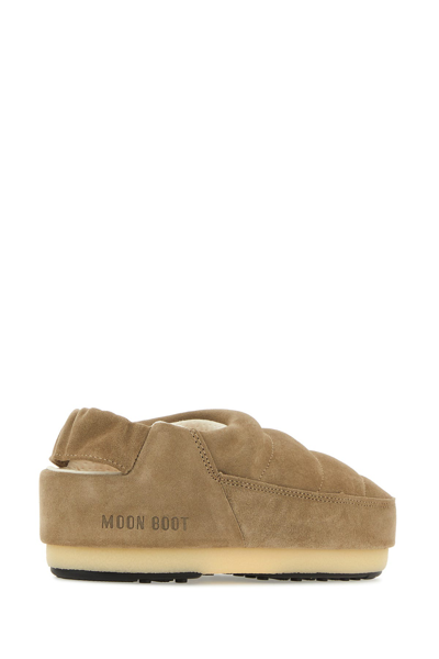 Moon Boot Suede Round Toe Slip-ons