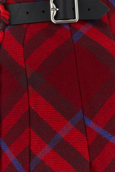 Burberry Woman Mini Skirt Brick Red Size 4 Wool