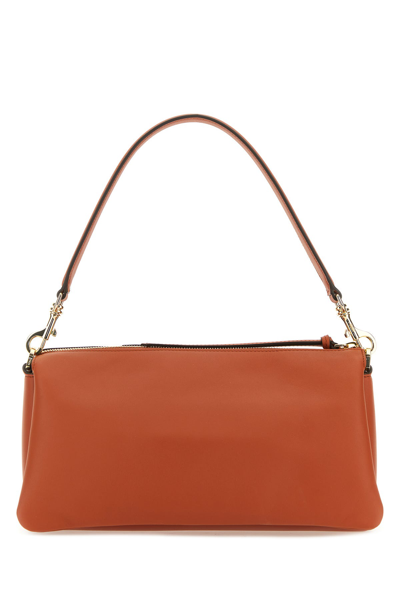 Mcm Brick Leather Mode Travia Small Shoulder Bag