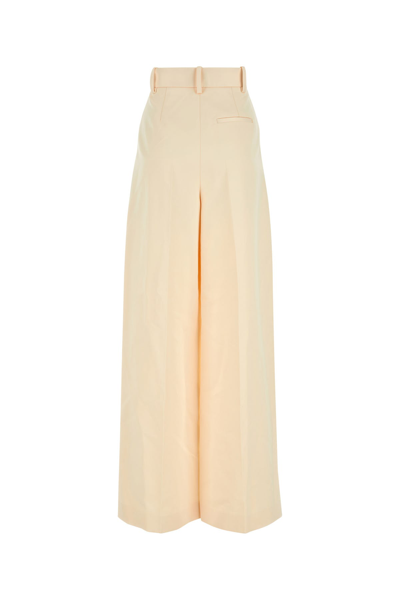 Khaite Ivory Cotton Blend Wide-leg Teyana Pant
