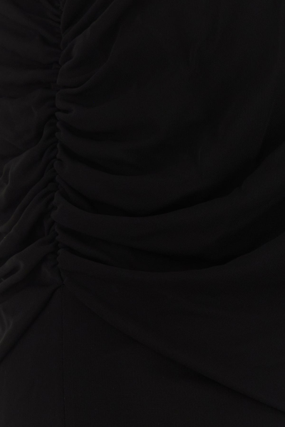 Saint Laurent Abito Lungo In Viscosa Nera Donna