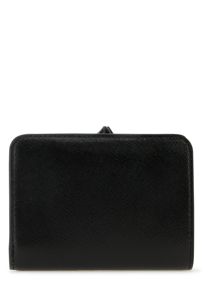 Marc Jacobs Black Leather Mini The Utility Snapshot Dtm Wallet In Black