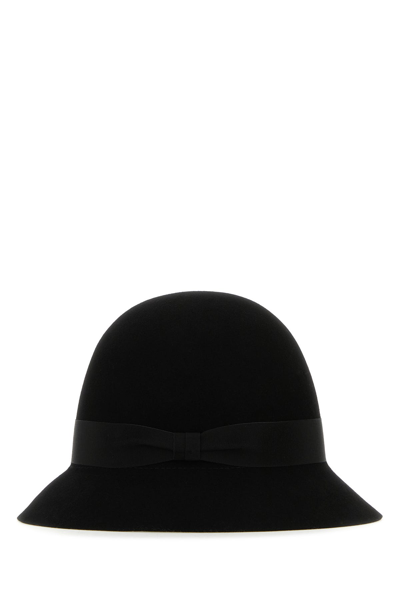 Helen Kaminski Cappello Da Pescatore Etta Conscious In Feltro Nero Donna