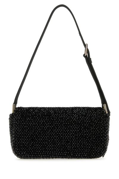 Jimmy Choo Borsa A Spalla Avenue Mini In Raso Nero Donna