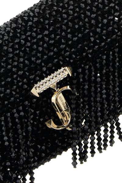Jimmy Choo Borsa A Spalla Avenue Mini In Raso Nero Donna
