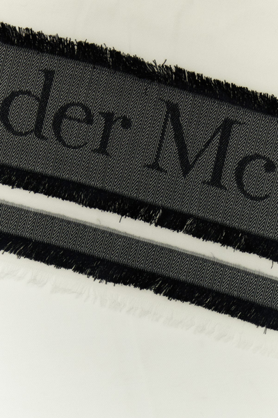 Alexander Mcqueen Ivory Wool Blend Foulard