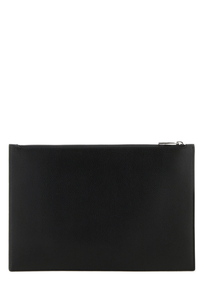Alexander Mcqueen Leather Clutch With Mcqueen Graffiti Logo