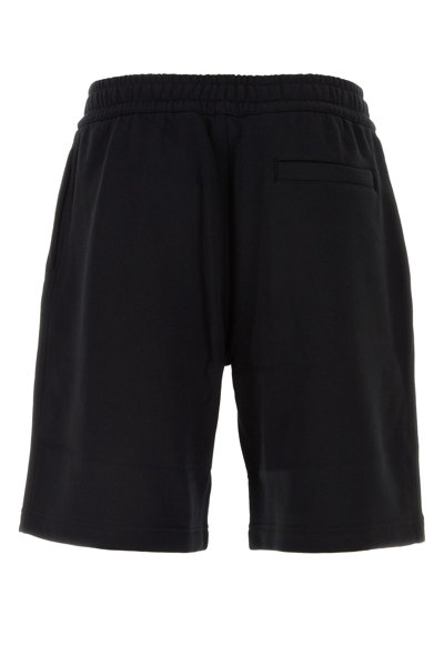 Burberry Relaxed-fit Green Shorts With Elastic Waistband In Black