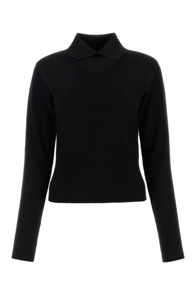 Jil Sander Woman Black Wool Blend Sweater