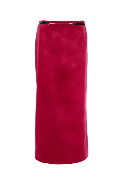 Gucci Gonna In Velluto Fucsia Donna