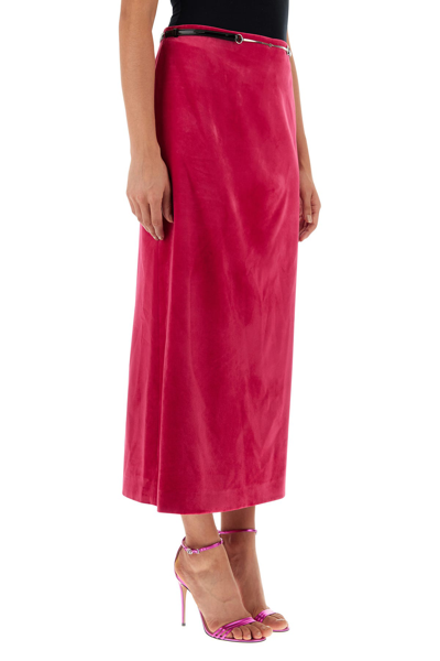 Gucci Gonna In Velluto Fucsia Donna