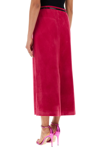Gucci Gonna In Velluto Fucsia Donna
