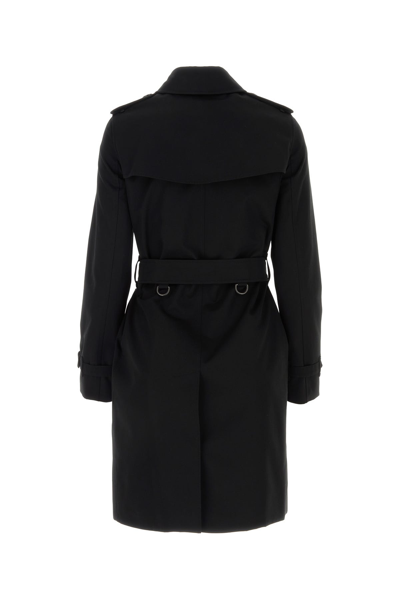 Burberry Waterloo Heritage Double-breasted Trench Coat In Black