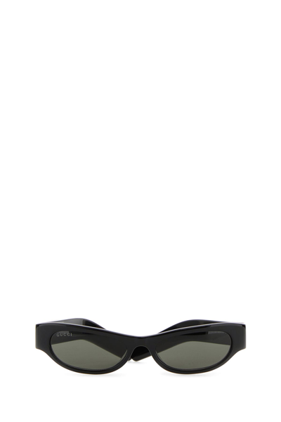 Gucci Occhiali Da Sole In Acetato Nero Donna