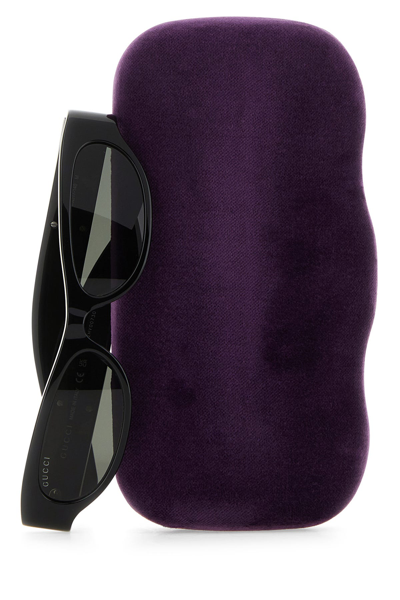 Gucci Occhiali Da Sole In Acetato Nero Donna