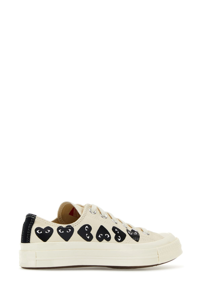 Comme Des Garçons Play Sneakers In White