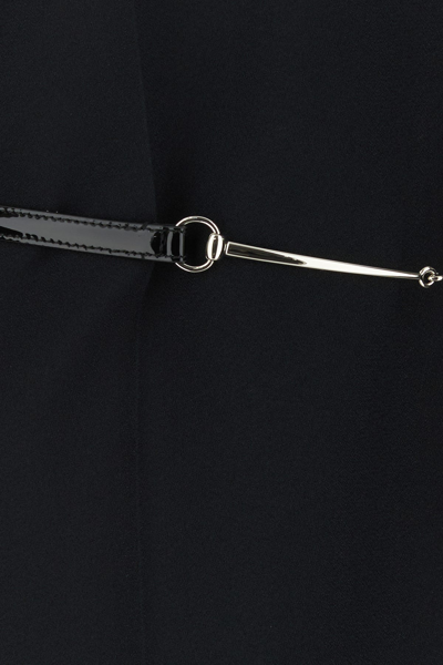 Gucci Mini Abito In Crepe Nero Donna