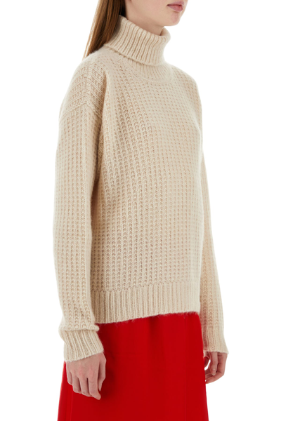 Gucci Turtleneck Cropped Ribbed Knit Sweater