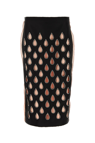 Gucci Gonna In Seta Bicolor Donna