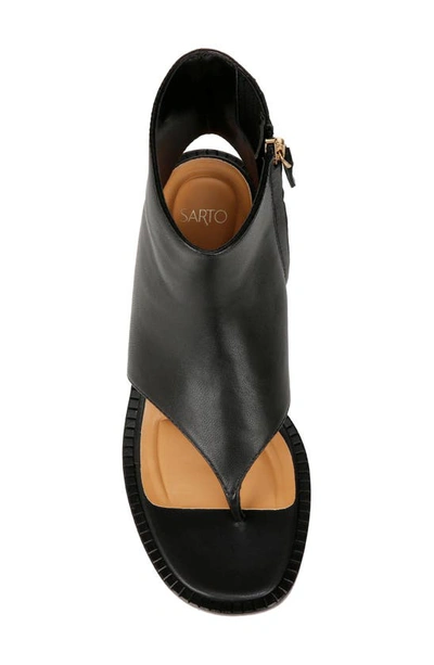 Shop Sarto By Franco Sarto Skye Zip Cutaway Sandal Bootie In Black