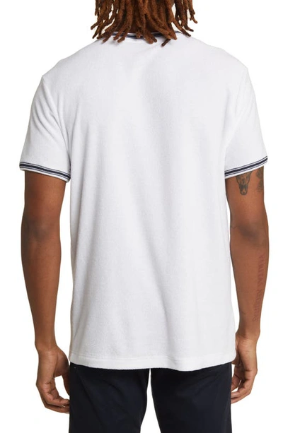 Shop Original Penguin Terry Cloth Ringer T-shirt In Bright White
