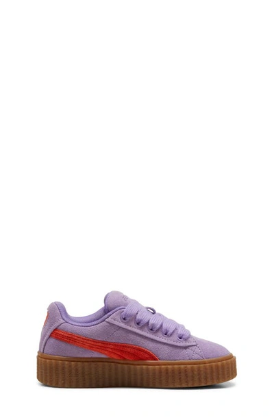 Shop Puma X Fenty Kids' Creeper Sneaker In Lavender Alert-burnt Red-gum