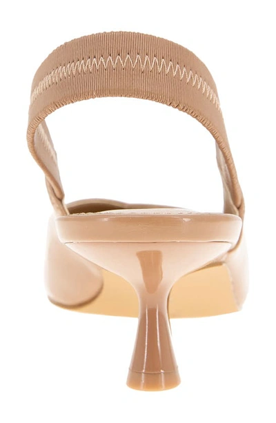 Bcbgeneration Kayla Slingback Pointed Toe Pump In Tan Patent