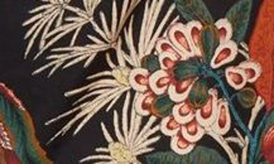Shop Ulla Johnson Edlyn Floral Ruffle Detail Cotton Midi Dress In Anthurium