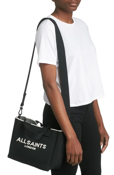 Shop Allsaints Izzy Recycled Polyester Tote In Black