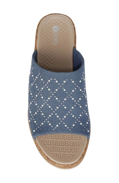 Shop Bzees Royal Wedge Sandal In Blue