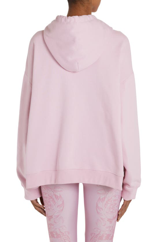 Versace logo-embroidered cotton hoodie - Pink