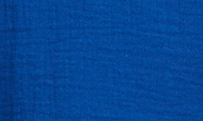 Shop Mango Long Sleeve Cotton Gauze Romper In Blue