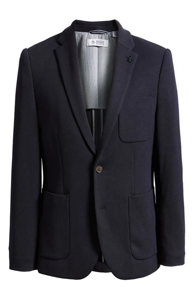 Shop Original Penguin Slim Fit Coolmax® Piqué Sport Coat In Dark Sapphire