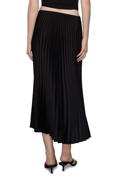 Shop Mango Pleated Midi Skirt In Black