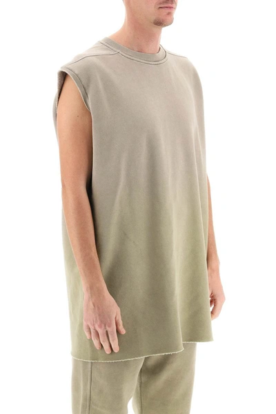 Shop Moncler X Rick Owens Tarp Sleeveless Fleece T-shirt In Multicolor